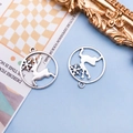 Antique silver reindeer snowflake hollow charm for DIY jewelry and Christmas accessories - Hollow Snowflake Reindeer Style (11422) / Antique Silver