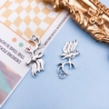 Vintage silver deer head alloy pendant for DIY jewelry making and keychains - Realistic Deer Head Style (11252) / Antique Silver