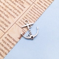 Ciondolo ancora in argento con incisione LOVE per gioielli fai-da-te e portachiavi - Stile Ancora LOVE (4375)