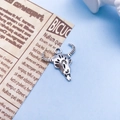 Vintage silver alloy bull skull pendant for DIY jewelry making with tribal boho details - Skull Bull Style (10865) / 20x21mm