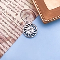 Vintage Silber Sonnenanhänger mit Hohlraumdesign für handgefertigten Schmuck und Bastelarbeiten - Hohles Sonnengesicht Stil (9065)