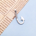 Ciondolo amo da pesca vintage in argento antico in lega per creazione gioielli fai da te - Stile Amo da Pesca (7040)