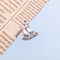 Ciondolo a forma di barca a vela vintage in argento per gioielli fai da te e portachiavi - Stile Barca a Vela (7350)