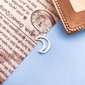 Silberner hohler Mondsichelanhänger für handgefertigten Schmuck und Ohrringe - Einfacher Hohler Halbmond Stil (10942)