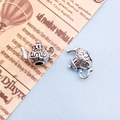 Vintage-Teekannen-Anhänger aus Silber mit Gravur für die DIY-Schmuckherstellung - 1 Teekanne B292 – 16 X 115 Mm – 23 G