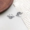 Tree of Life antique silver alloy link connectors for DIY jewelry bracelets - Tree of Life Engraved Texture (10547)