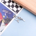 Antique silver bird pendant made of zinc alloy with hollow feathers for jewelry making - Little Bird Style (7194)