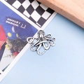 Retro silver octopus alloy charm pendant for DIY jewelry making and keychains - Octopus Style (7229)