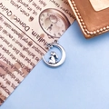 Vintage Silber Mond und Kaninchen Anhänger für DIY Ohrringe und handgemachten Schmuck - Mond Hase Stil (15703)