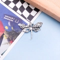 Ciondolo libellula vintage in lega d'argento con motivi traforati per creazione gioielli - Stile Libellula (3729)