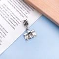 Antique silver camera pendant for DIY bracelets and necklaces with vintage metal texture - Camera Style(11178)
