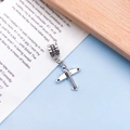 Polished silver airplane charm bead with detailed wings for DIY necklaces and bracelets - Antique Silver Plane (11495)