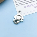 Antique silver graduation cap alloy pendant with DIY round groove for jewelry making - Small Antique Silver Graduation Cap