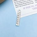 Antique silver ruler charm in vintage alloy style for DIY jewelry and bracelets - Antique Silver Straight Ruler