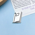 Antique silver book-shaped alloy charm for DIY graduation jewelry with engraved details - Small Antique Silver Book