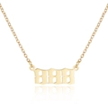 Collana in acciaio inossidabile dorato con ciondolo numero 8888 in stile antico inglese - Stile 888 / Oro