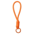 Hellorangefarbene Paracord-Schlüsselanhänger mit passendem Federringverschluss für Outdoor - Gesamtlänge ca. 16cm, Schlüsselanhänger-Durchmesser ca. 23mm, 1 Stück/Packung / Orange