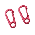 Set van twee roze D-vormige karabijnhaakjes voor DIY sieraden en tasaccessoires - 14x31mm (Opening ca. 5,5mm) / Rozerood (2 Stuks/Verpakking)