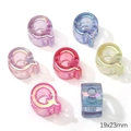 Letter Q acrylic beads in iridescent candy colors for DIY jewelry and bracelet making - Letter Q