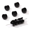 Polished black acrylic gear beads for DIY jewelry making and handmade crafts - 9mm Hole Approx 1.8mm (5 Pieces) / Black