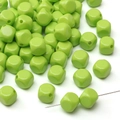 8mm light green acrylic faceted cube beads with holes for DIY jewelry and phone chains - 8mm (1.8mm Hole) / 5 Pieces / Green