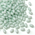 Pastel mint green 4x7mm oval glass seed beads with pearlescent finish for DIY jewelry - 4x7mm (Aperture Approx 1mm) / Light Green
