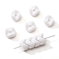 White 9mm acrylic gear-shaped interlocking beads for DIY jewelry making and bracelets - 9mm Hole Approx 1.8mm (5 Pieces) / White
