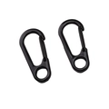 Set van twee zwarte lichtmetalen karabijnhaken voor DIY sieraden en tasaccessoires - 14x31mm (Opening ca. 5,5mm) / Zwart (Set van 2)