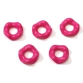 Perles de fleurs en acrylique rouge rose de 16mm pour colliers et bracelets DIY - 16mm (Trou env. 6.5mm) / Rose rouge