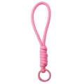 Porte-clés en paracorde de polyester rose avec fermoir à ressort pour bijoux DIY - Rouge Rose