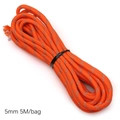 Paracord reflectante naranja de 5mm, 5 metros para manualidades y equipo camping - 5mm de Diámetro / 5 Metros de Largo / Naranja