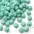 Mint green faceted acrylic cube beads for DIY jewelry making and phone charms - 8mm (1.8mm Hole) / 5 Pieces / Cyan