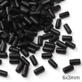DIY black 6x3mm cylindrical wooden beads for handmade jewelry and necklace accessories - 20 Pcs/Pack / Black Cylinder Beads (Hole approx 1mm)