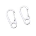 Coppia di moschettoni bianchi a forma di D per accessori portachiavi e decorazioni fai-da-te - Bianco