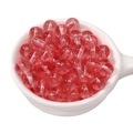 Leuchtend rote, lichtdurchlässige Glasperlen in weißer Schale für DIY-Schmuck - 8mm Dunkelrosa (Loch ca. 1,5 mm) - 30 Stück/Packung