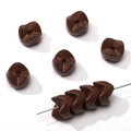 Glossy coffee brown acrylic gear-shaped spacer beads for DIY jewelry and necklaces - Dark Coffee