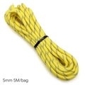 Ανθεκτικό κίτρινο ανακλαστικό σχοινί 5mm για DIY βραχιόλια και αξεσουάρ 5 μέτρα - 5mm Διάμετρος / 5 Μέτρα Μήκος / Κίτρινο