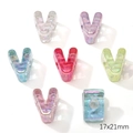 Iridescent acrylic V-shape charms in multiple colors 17x21mm for DIY jewelry - Letter V