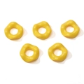 Cinq perles de 16mm en acrylique jaune brillant pour la création de bijoux DIY - 16mm (Trou env. 6.5mm) / Jaune