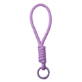 Porte-clés en paracorde tressée violette avec anneau à ressort en métal robuste - Violet