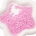 Irregular pink pearlescent glass beads for DIY jewelry making in a white flower dish - Approx 2-6mm No Hole 30g/Pack / Rose Red