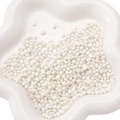 Irregular pearlescent white glass beads for DIY handmade jewelry making kits - 30g/Pack (Approx. 450 Pcs) / Beige