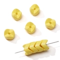 DIY yellow acrylic gear beads with square holes for personalized jewelry making - Yellow