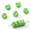 Light green acrylic gear flower spacer beads for DIY jewelry and phone chain making - Green