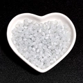 Light blue cat's eye round glass beads for DIY jewelry making in a heart-shaped bowl - White (Hole approx. 0.6mm) / 4mm (45 Pieces/Pack)