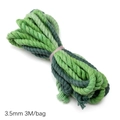 3,5mm geflochtene Baumwollkordel in Farbverlauf-Grün für DIY-Schmuck und Armbänder - Ca. 3,5mm 3m/Beutel / Grüner Wald