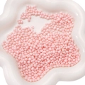 Irregular light pink pearlescent glass pebble beads for DIY jewelry making and crafts - 30g/Pack (Approx. 450 Pcs) / Pink