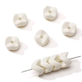 White acrylic gear-shaped irregular beads for DIY handmade jewelry and bracelet making - Beige