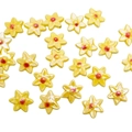 Yellow ceramic flower beads with red centers for DIY jewelry making handmade crafts - 18mm (2 Pieces/Pack) / Yellow