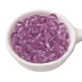 Polished purple transparent glass beads for DIY jewelry making in a white ceramic spoon - 8mm Lavender (Hole Approx 1.5mm) - 30 Pieces/Pack